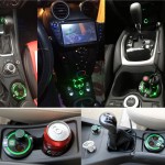 Cup Holder 2 port Cigarette Lighter charger socket splitter/adapter w. 2 x USB ports (2.1A+1.0A) Fouring DA-846 (Korea)